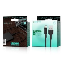 Дата кабель Borofone BX1 EzSync USB to Lightning (1m) – Чорний