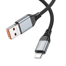Дата кабель Hoco U128 Viking 2in1 USB/Type-C to Lightning (1m) – Black