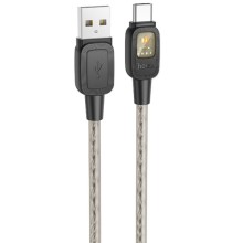 Дата кабель Hoco U124 Stone silicone power-off USB to Type-C (1.2m)