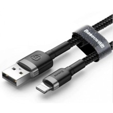 Дата кабель Baseus Cafule Lightning Cable 2.4A (1m) (CALKLF-B) – Сірий