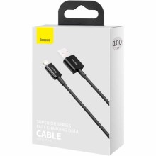 Дата кабель Baseus Superior Series Fast Charging Lightning Cable 2.4A (1m) (CALYS-A) – Чорний