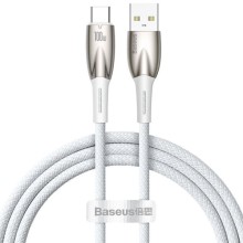 Дата кабель Baseus Glimmer Series Fast Charging Data Cable USB to Type-C 100W 1m (CADH00040) – White