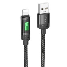 Дата кабель Hoco U126 Lantern 2.4A USB to Lightning (1.2m) – Black