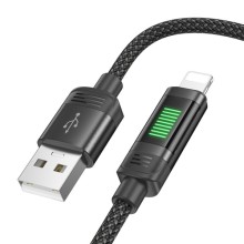 Дата кабель Hoco U126 Lantern 2.4A USB to Lightning (1.2m) – Black