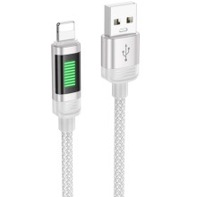 Дата кабель Hoco U126 Lantern 2.4A USB to Lightning (1.2m) – Gray
