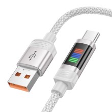 Дата кабель Hoco U126 Lantern 5A USB to Type-C (1.2m) – Gray