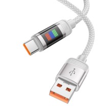 Дата кабель Hoco U126 Lantern 5A USB to Type-C (1.2m) – Gray