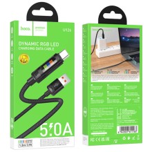 Дата кабель Hoco U126 Lantern 5A USB to Type-C (1.2m) – Black