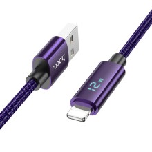 Дата кабель Hoco U125 Benefit 2.4A USB to Lightning (1.2m) – Purple