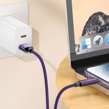 Дата кабель Hoco U125 Benefit 2.4A USB to Lightning (1.2m) – Purple