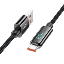 Дата кабель Hoco U125 Benefit 5A USB to Type-C (1.2m) – Black