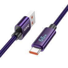 Дата кабель Hoco U125 Benefit 5A USB to Type-C (1.2m) – Purple