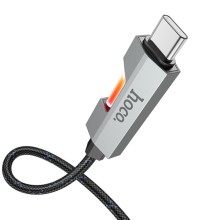Дата кабель Hoco U123 Regent colorful 3A USB to Type-C (1.2m) – Black