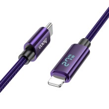 Дата кабель Hoco U125 Benefit 27W Type-C to Lightning (1.2m) – Purple