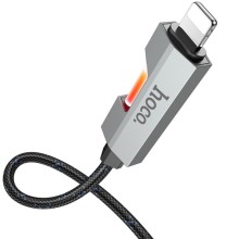 Дата кабель Hoco U123 Regent colorful 2.4A USB to Lightning (1.2m) – Black
