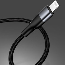 Дата кабель MJEMS US-SJ330 M2 Type-C to Lightning Fast Charging Cable 1.2m – Черный