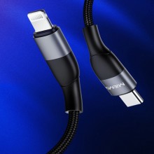 Дата кабель MJEMS US-SJ330 M2 Type-C to Lightning Fast Charging Cable 1.2m – Черный