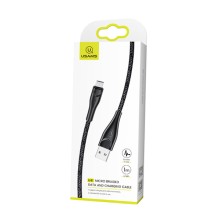 Дата кабель Usams US-SJ393 U41 Micro Braided Data and Charging Cable 1m – Чорний