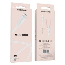 Дата кабель Borofone BX18 Optimal USB to MicroUSB (2m) – Білий