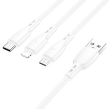 Дата кабель Borofone BX71 USB to 3in1 (1m) – Білий