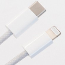 Дата кабель USB-C to Lightning FineWoven Mac PD for Apple (AAA) (1m) (no box) – Белый