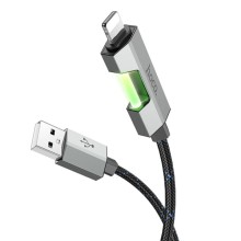 Дата кабель Hoco U123 Regent colorful 2.4A USB to Lightning (1.2m) – Black