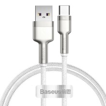 Дата кабель Baseus Cafule Metal Data USB to Type-C 66W (1m) (CAKF00010) (Белый)