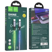 Дата кабель Hoco U112 Shine Type-C to Type-C 60W (1m) – Gray