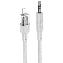 Аудио кабель Aux Hoco UPA27 Spirit transparent (Lightning to AUX 3.5mm) (1.2m)