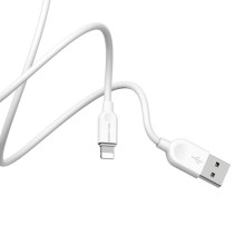 Дата кабель Borofone BX14 USB to Lightning (3m) – Білий