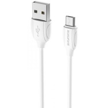 Дата кабель Borofone BX19 USB to MicroUSB (1m) – Білий