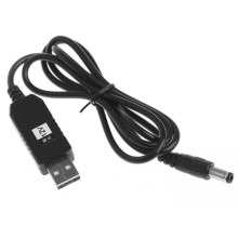 Кабель живлення для роутера/модема USB-DC 12V GEN 2 (з перетворювачем) – Чорний