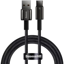 Дата кабель Baseus Tungsten Gold USB to Type-C Cable 100W (1m) (CAWJ00000) – Black