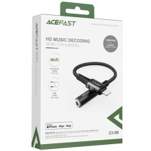 Переходник Acefast MFI C1-05 Lightning to 3.5mm aluminum alloy – Black