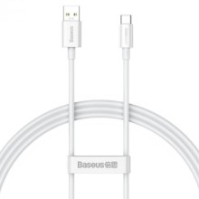 Дата кабель Baseus Superior Series (SUPERVOOC) Fast Charging USB to Type-C 65W 1m (CAYS00090) (White)