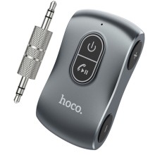 Bluetooth аудіо ресивер Hoco E73 Tour Car – Metal gray