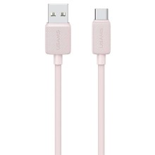 Дата кабель USAMS US-SJ688 USB to Type-C 3A KY Series (1m) (Pink)