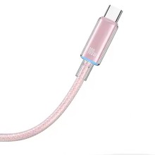 Дата кабель USAMS US-SJ660 Type-C to Type-C PD100W Cloud Series (1.2m) – Pink