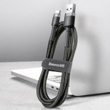 Дата кабель Baseus Cafule Type-C Cable 3A (1m) (CATKLF-B) – Чорний