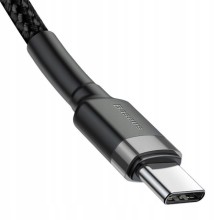 Дата кабель Baseus Cafule Type-C to Type-C Cable PD 2.0 60W (1m) (CATKLF-G) – Чорний