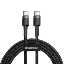 Дата кабель Baseus Cafule Type-C to Type-C Cable PD 2.0 60W (1m) (CATKLF-G) – Чорний