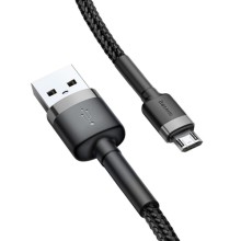 Дата кабель Baseus Cafule MicroUSB Cable 2.4A (1m) (CAMKLF-B) – Сірий