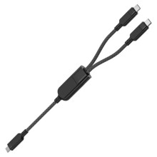 Дата кабель Acefast C5-11 USB-C to 2xUSB-C 100W (1.2m) – Black