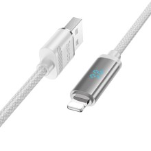 Дата кабель Hoco U127 Power USB to Lightning (1.2m) (Серебряный)