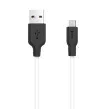 Дата кабель Hoco X21 Plus Silicone MicroUSB Cable (1m) – Черный