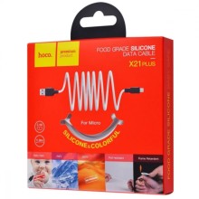 Дата кабель Hoco X21 Plus Silicone MicroUSB Cable (1m) – Черный