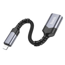 Переходник Hoco UA24 Lightning male to USB female 2.0 – Серый