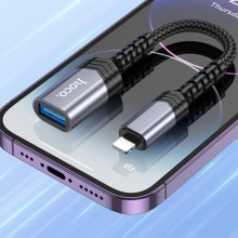 Переходник Hoco UA24 Lightning male to USB female 2.0 – Серый