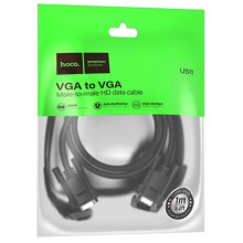 Дата кабель Hoco US11 VGA male to VGA male HD (1m) – Black