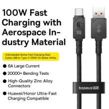 Дата кабель Baseus Unbreakable Series Fast Charging USB to Type-C 100W 1m (P10355801111-0) – Black